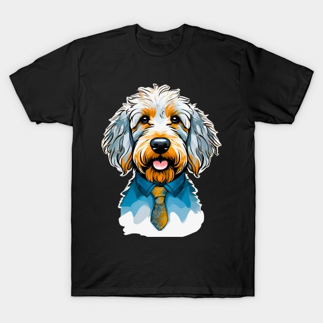 Goldendoodle for Dad in Tie and Shirt T-Shirt by Doodle and Things